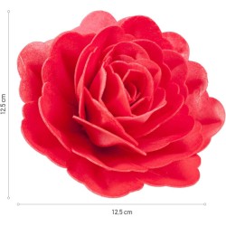 Rosa Gigante Rossa In Ostia Per Decorazioni Torta 12,5cm