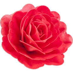 Rosa Gigante Rossa In Ostia Per Decorazioni Torta 12,5cm