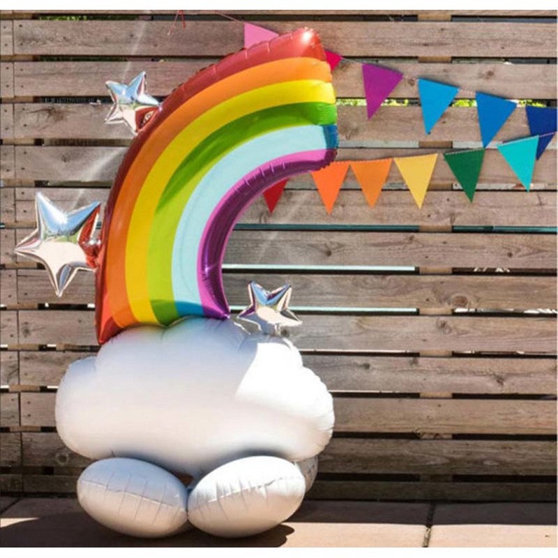 Pallone Mylar Forma Nuvola E Arcobaleno 98 Cm