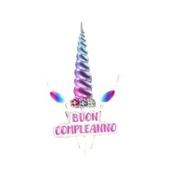 Candela Unicorno Buon Compleanno