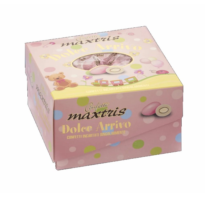 Confetti Maxtris Dolce Arrivo Nascita Battesimo Rosa 500g