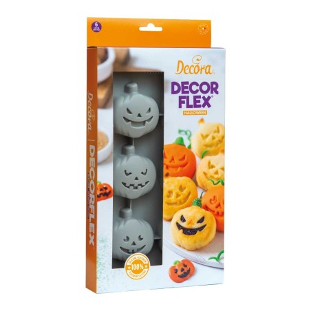 Stampo In Silicone Zucchette Halloween 6 Impronte