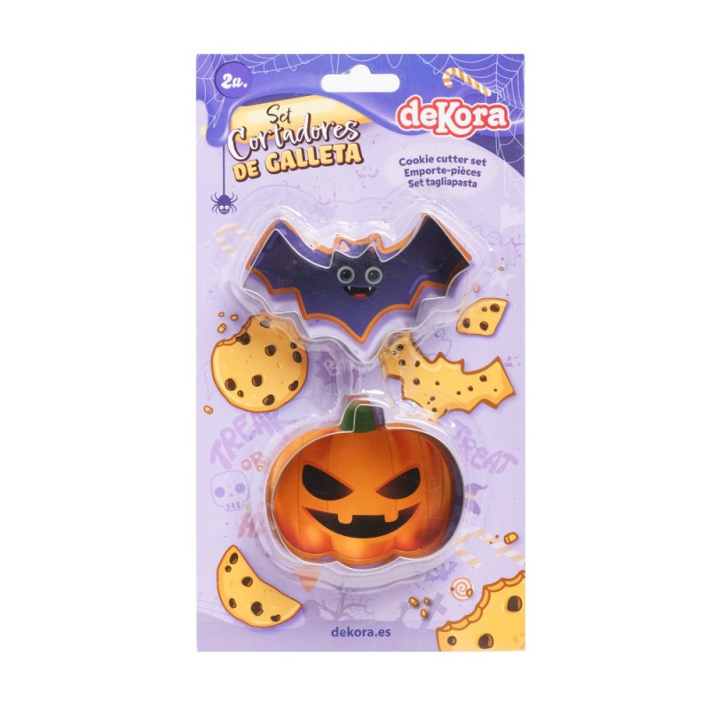 Set 2 Tagliapasta Halloween Zucca E Pipistrello