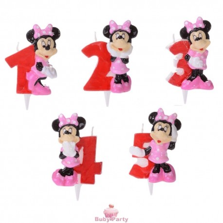 Candela Numerale Minnie Disney Per Torta Di Compleanno