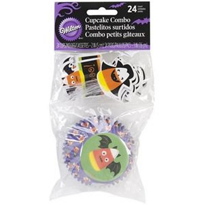 24 Pirottini Muffin Con Pick Halloween Fusion Wilton