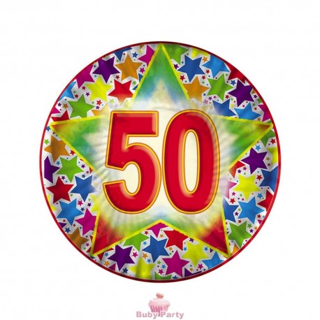 10 Piatti Stardust 50 Compleanno O 18 Cm Big Party Buby Party Store