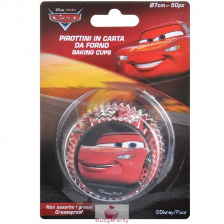 50 Pirottini Cars In Carta Forno Per Muffin E Cupcake